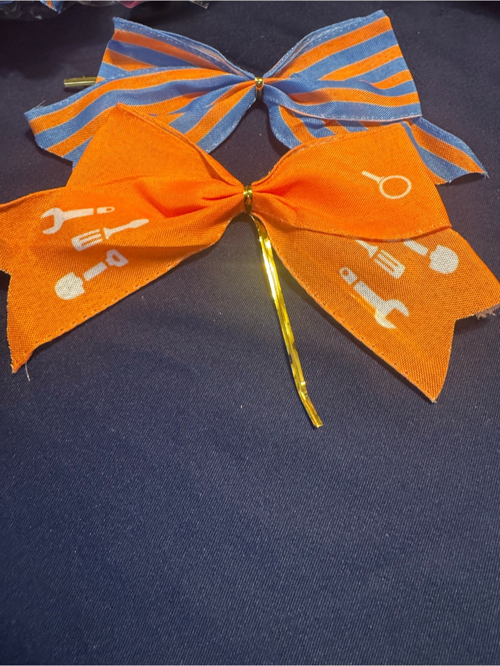 Bows ~ Wreaths Orange & Blue Sporting Events Cheerleaders Knicks NY Fans 24 Lot - Picture 6 of 16
